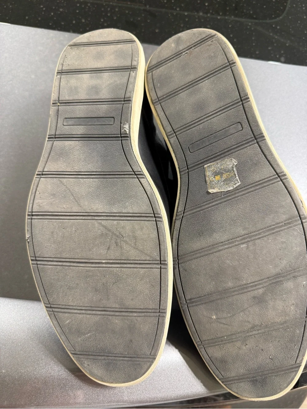 Men's Black Leather Derby Shoes with Textured Vamp